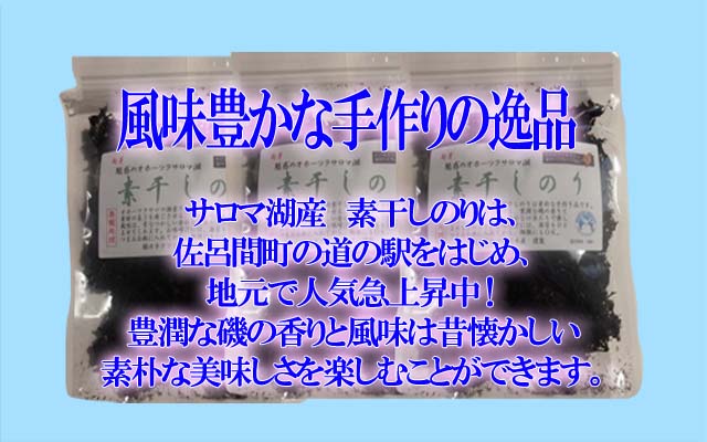 北海道 佐呂間町 サロマ湖産 素干しのり 30g(3個セット)