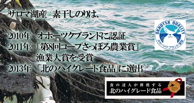 北海道 佐呂間町 サロマ湖産 素干しのり 30g(3個セット)