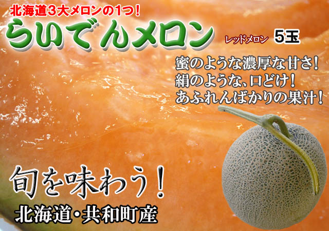 北海道No.1生産量! 共和町の、らいでんメロン