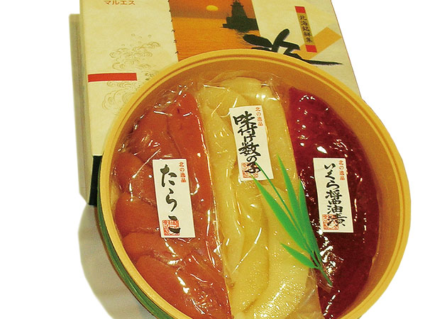 北海道 札幌中央卸売市場直送 魚卵セット 数の子 たらこ いくら醤油漬け