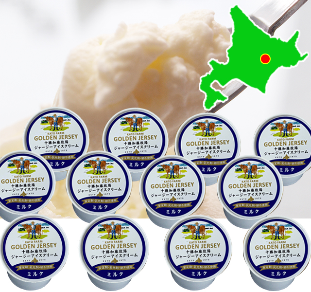 　北海道　十勝　加藤牧場　十勝ジャージー牛乳　十勝加藤牧場　ジャージーアイスクリーム　ジャージーミルク味